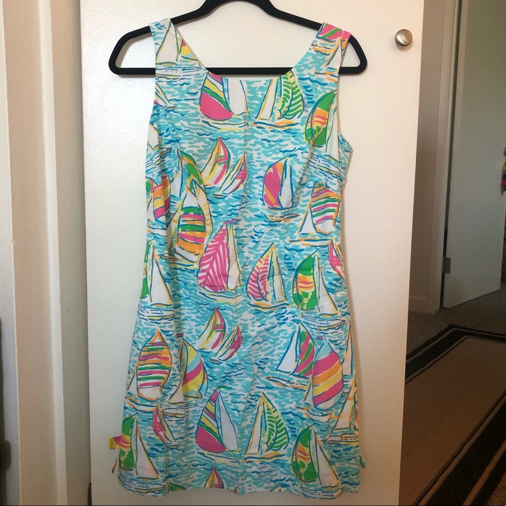 Lilly Pulitzer Colorful Sailboat Mini Dress